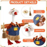 7 Inch Mini Desk Goose Outfits - Fall Color（scarecrow） - image 4