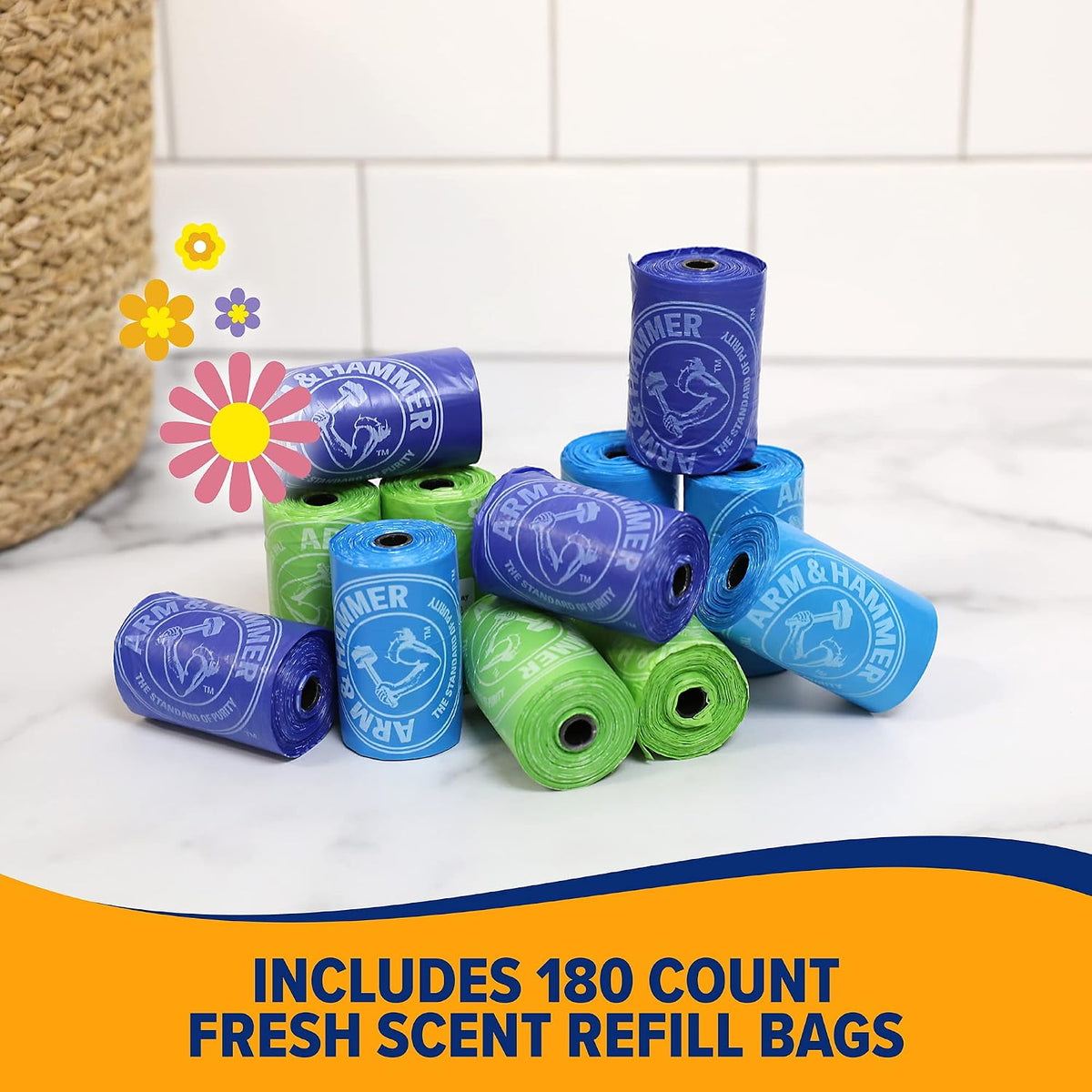 Arm and Hammer Easy Tear Dog and Cat Waste Bags - Assorted / 180 Count (Pack of 2) - image 2
