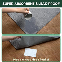 FXW Washable Pee Pads for Dogs, Puppy Pads with Super Absorbent, Specifically Designed for Potty Training, 35" Square, Gray, 4 Packs