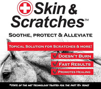 Show Out Skin & Scratches Prevention Pack - Fast Relief and Prevention for Horse Care. Use on Equine Scratches/Mud Fever, Girth Itch, Mange, Rain Rot & Other Skin Issues on Horses w/Empty Spray Bottle