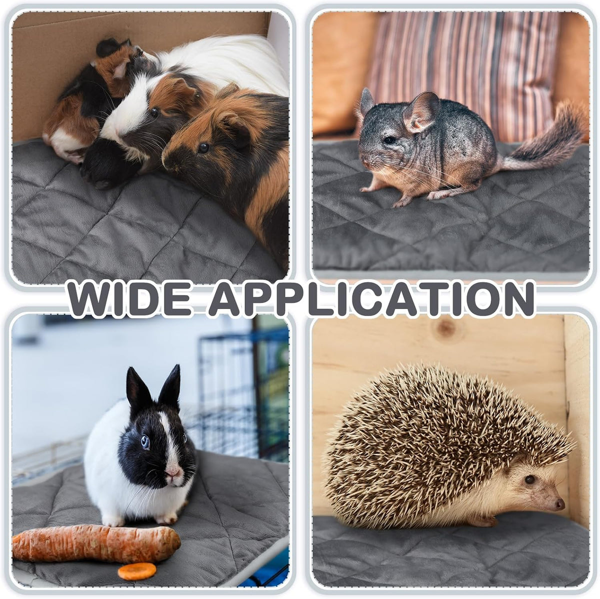 4 Pack Self Heating Cat Pad Self Warming Dog Mat - 19 x 27.5 Inch / Gray - image 4
