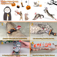 Cat Toys [8000mg Premium Catnip] Cartoon Colorful Style Horror Funny Knife Catnip Cat Toys Durable Rattle Sound Toy for All Cat Breeds Indoor Interactive Kitten Toys Get Bored Cats Active 4 PCS