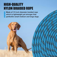 Long Dog Leash Reflective Rope Training Lead 15ft 30ft 50ft Check Cord – Essentials for Dogs - Light Blue / 15ft x 3/8inch - image 4