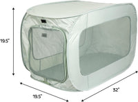 SportPet Designs Large Pop Open Kennel, Portable Cat Cage Kennel - Light Green - image 3