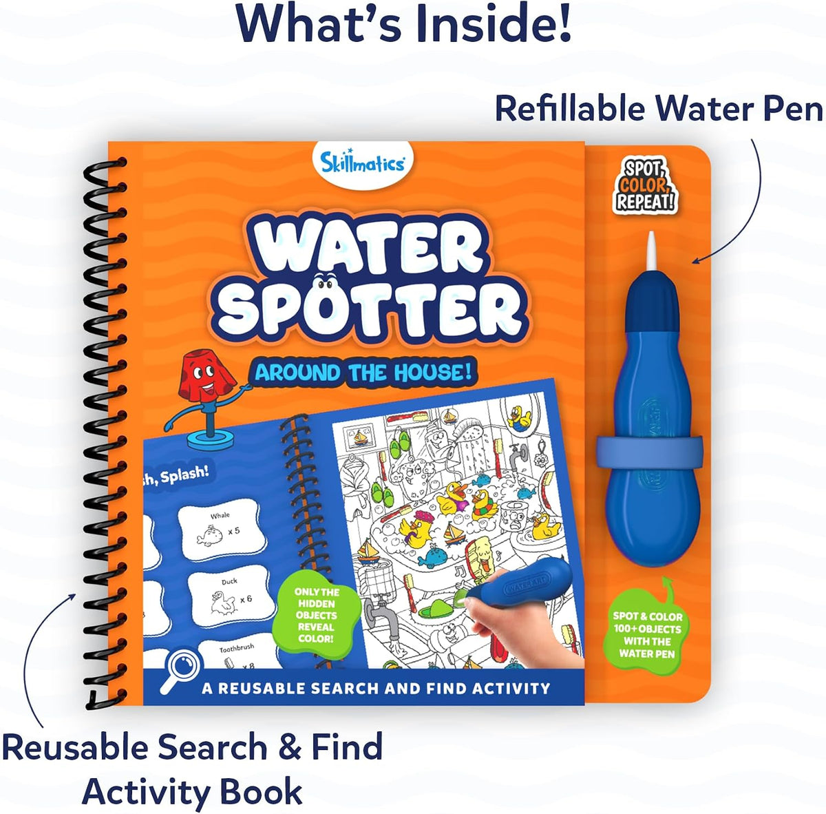 Skillmatics Water Spotter Animals, Activity Book - Around the House - image 3