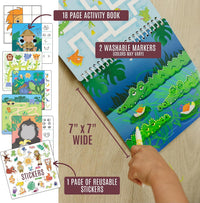 Totebook kids travel activity kit with tethered dry erase markers and ocean theme activity book - view 17