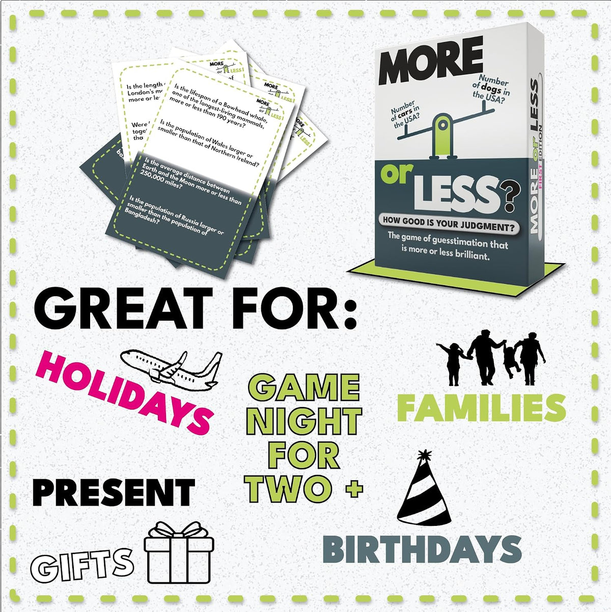 More or Less Card Game, Board Games for Adults & Teens, Age 12+ - image 4