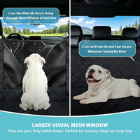 Dog Car Seat Cover for Back Seat with Safety Belt Universal Fit – Essentials for Dogs - Black / Standard - image 2