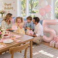 40'' Purple K-pop Number 5 Balloon for Girl 5th Birthday Party - Baby Pink / Number 5 - XXL - image 4