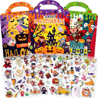 Elfew 3 pack Halloween reusable sticker books for toddlers with puffy stickers - view 4