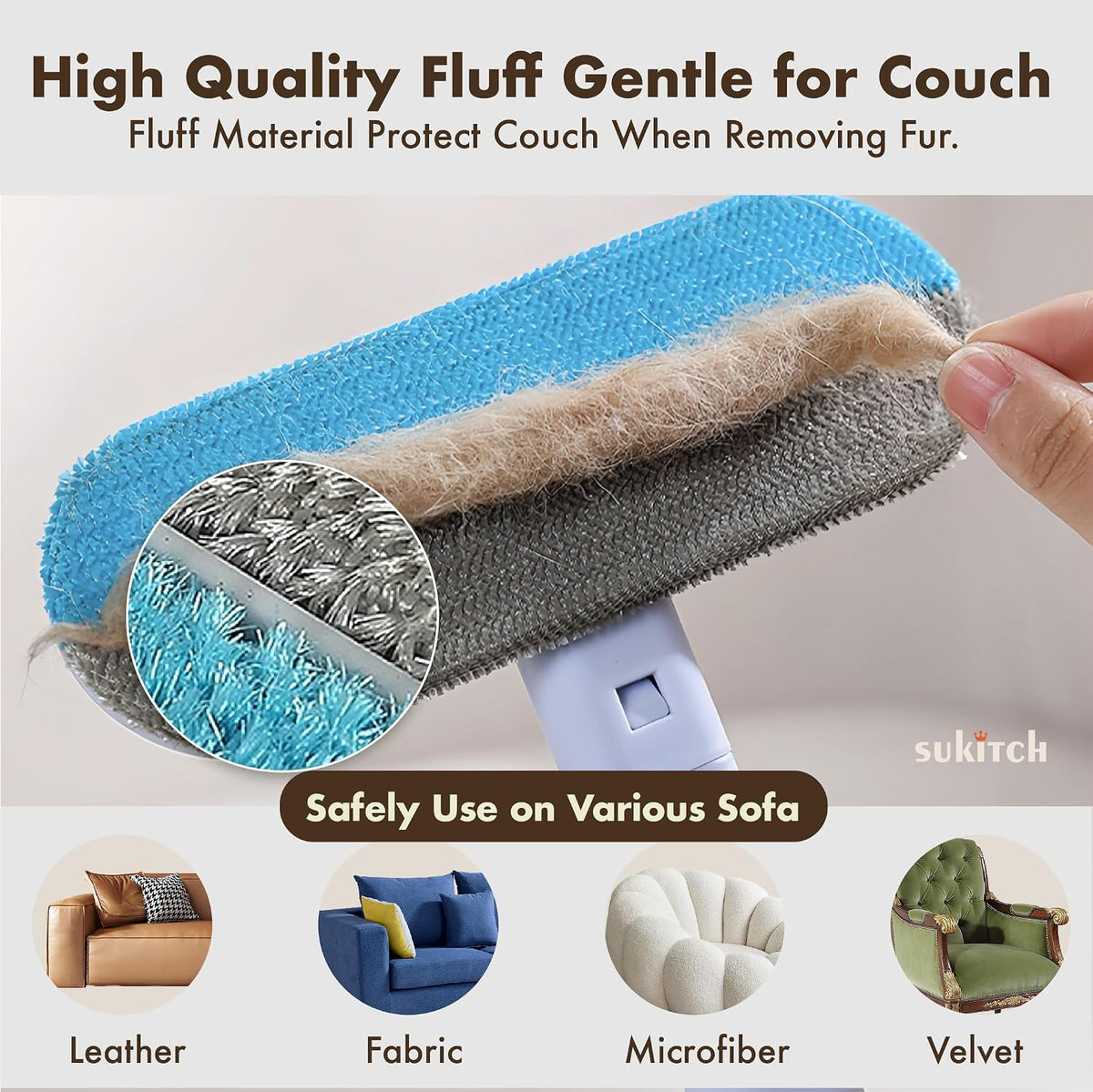 Dog & Cat Hair Remover for Couch - image 4
