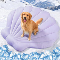 Q-Max>0.4 Dog Cooling Mat, 59''×40'', Blue+Grey - Shell-Macaron Purple / XL