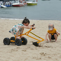 Albott Kids Ride-On Sand Digger Excavator Toy with 8-Inch Wheels – Fun for Kids & Family - Yellow - image 2
