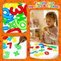 Bbiamsleep 67 Pcs Plastic Practice Set Transparent Letters and Numbers – Fun for Kids & Family - Numbers and Symbols - image 3
