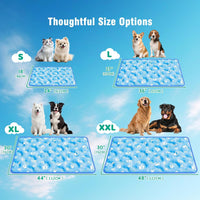Dog Cooling Mat, Extra Large Cooling Dog Bed Mat for Indoor & Outdoor, Q-Max>0.5, Machine Washable - Blue / Small - image 2