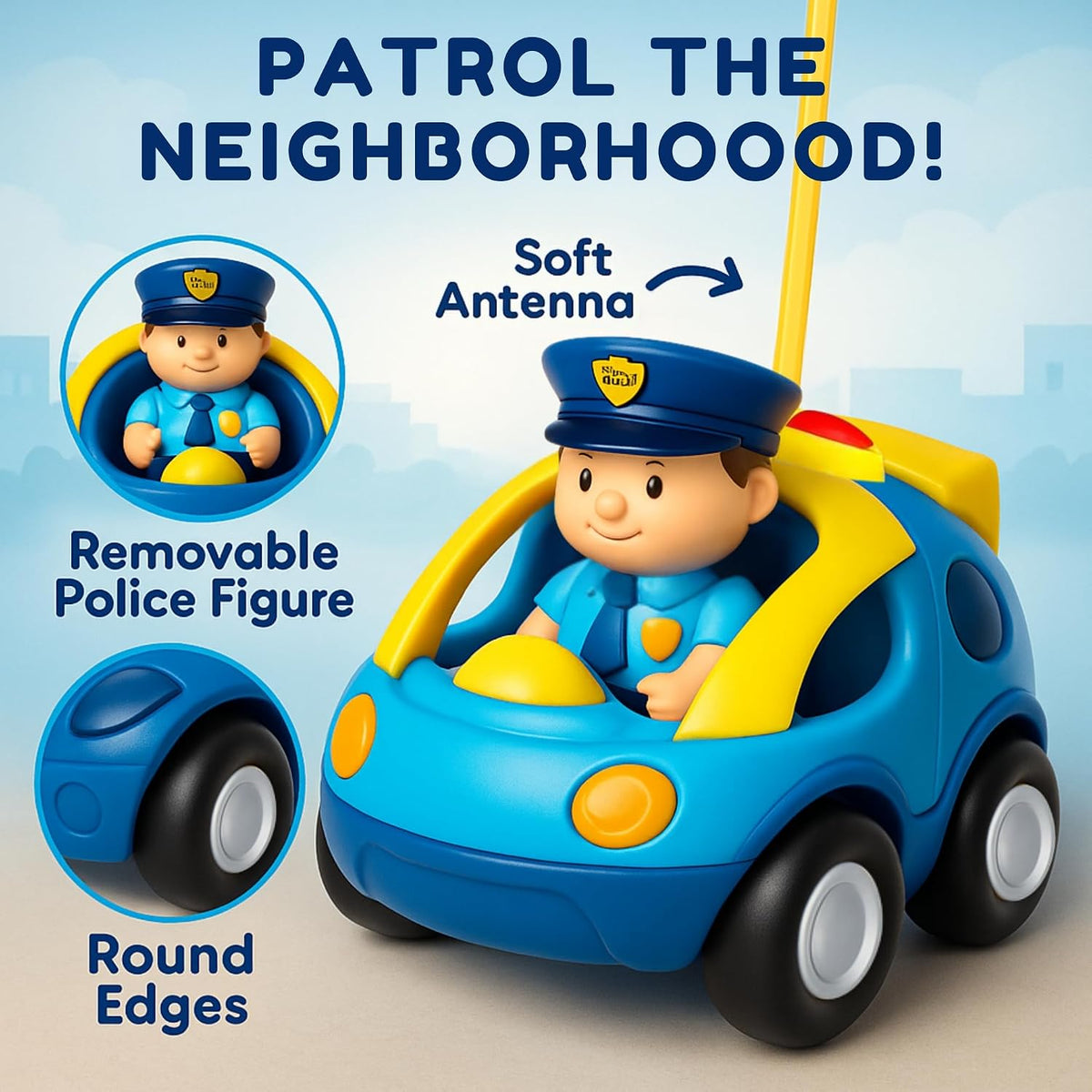 Toddler Remote Control Train - Police Car - image 3