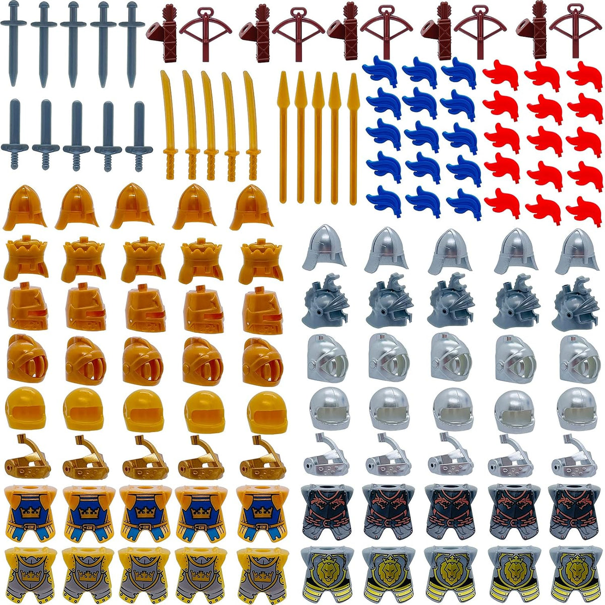 Miutrue Medieval Knight Weapons Pack Accessories Set Building Block - image 3