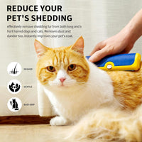 Deshedding Dog Brush for Short Hair - Blue & Yellow - image 2