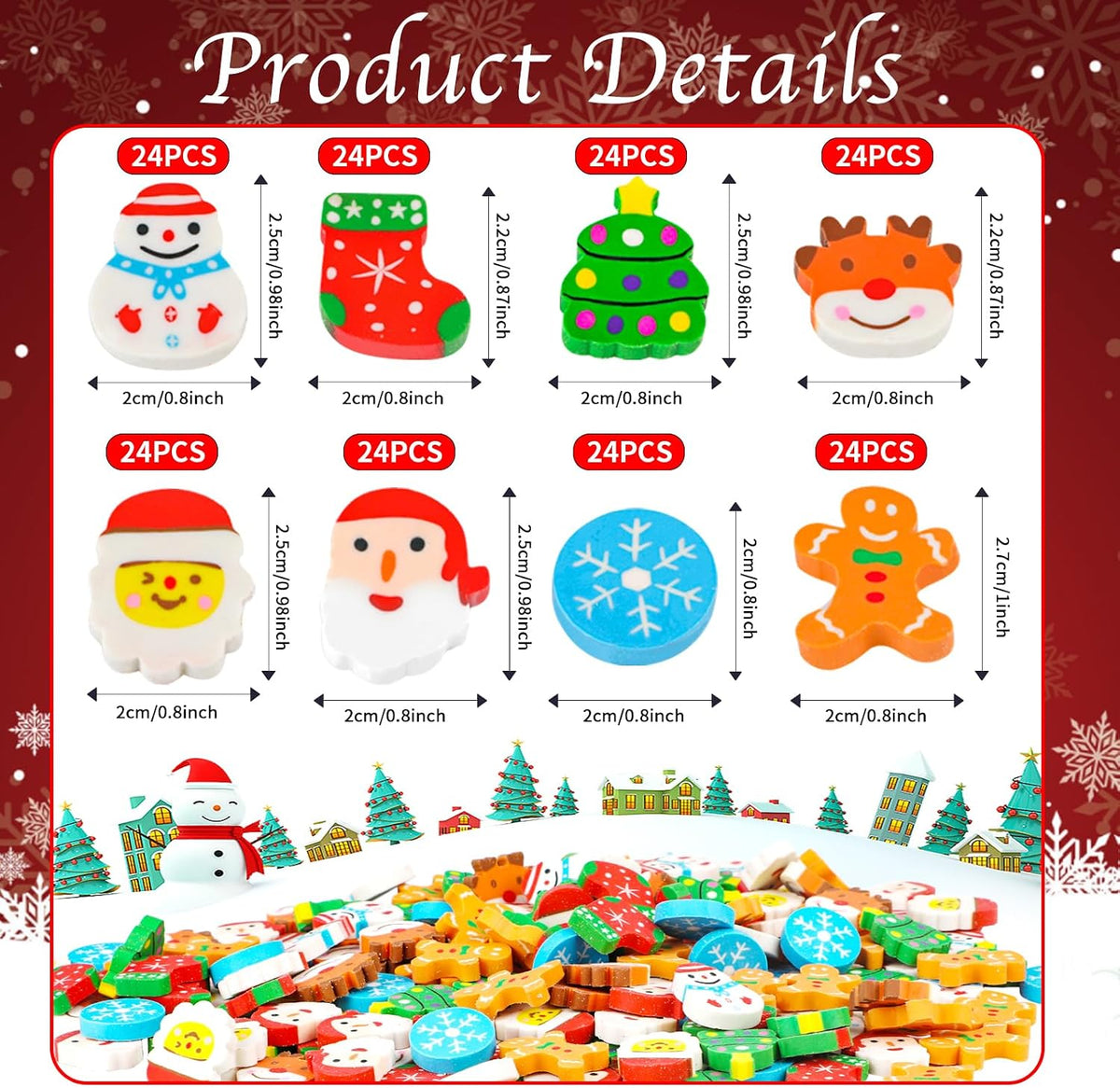 FOIMAS 300-piece mini animal erasers in assorted rubber animal shapes - view 15