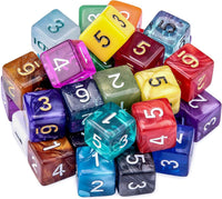 AUSTOR 35 Pieces 20 Sided Dice Polyhedral Dice Set Mixed Color Game - 6 Sideds