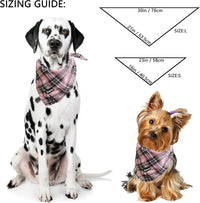 Soft Washable Plaid Bandanas for Dogs and Cats - Pink / Large - image 2