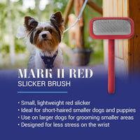 Chris Christensen Mark I Slicker Brush for Dogs - Mark II Small-RED - image 2