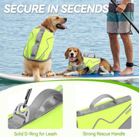 VIVAGLORY Dog Life Vest Neoprene Dog Swim Vest, M - Bright Yellow / M: 22-26in (Ribcage Girth) - image 4