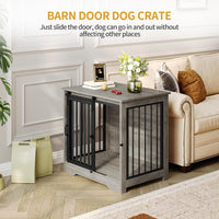 Hzuaneri 77.6 in Double Dog Crate Furniture - Greige / 27.2"L x 19.3"W x 25.4"H - image 2