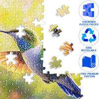 EIYRURU 300 piece jigsaw puzzle of a cottage garden with swans and bridge - view 11
