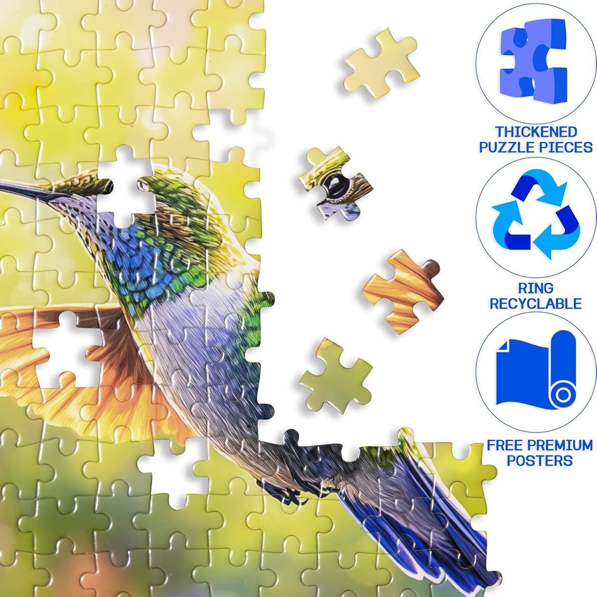 EIYRURU 300 piece jigsaw puzzle of a cottage garden with swans and bridge - view 11
