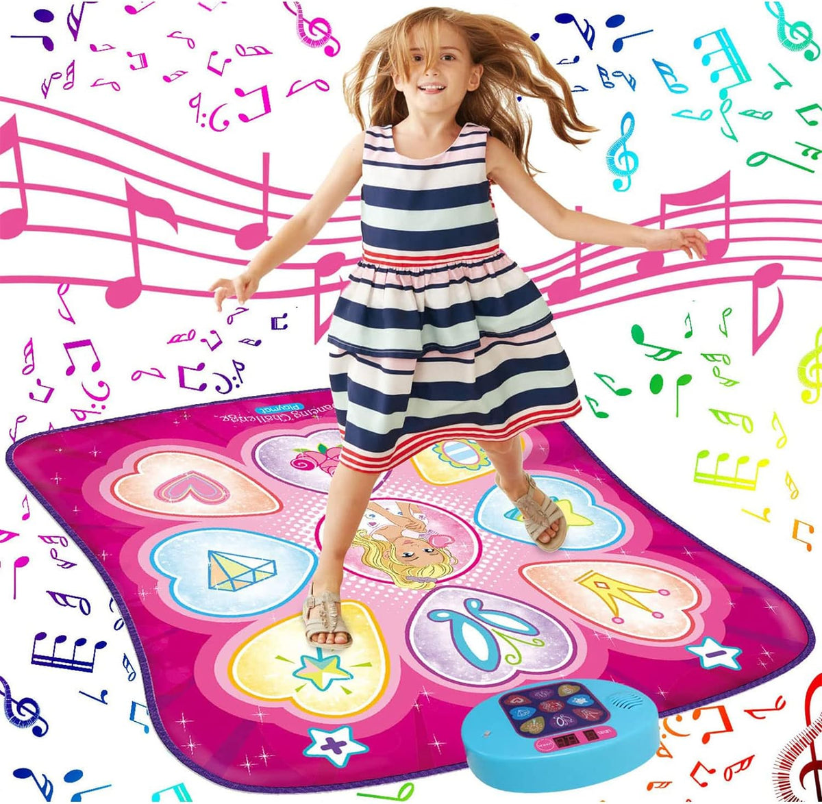 SUNLIN Dance Mat for Girls Ages 3-8 - Pink