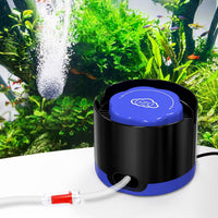 Aquarium Air Pump, Quiet Fish Tank Air Pump with Dual Outlets - 2W (Up to 20 Gallon)