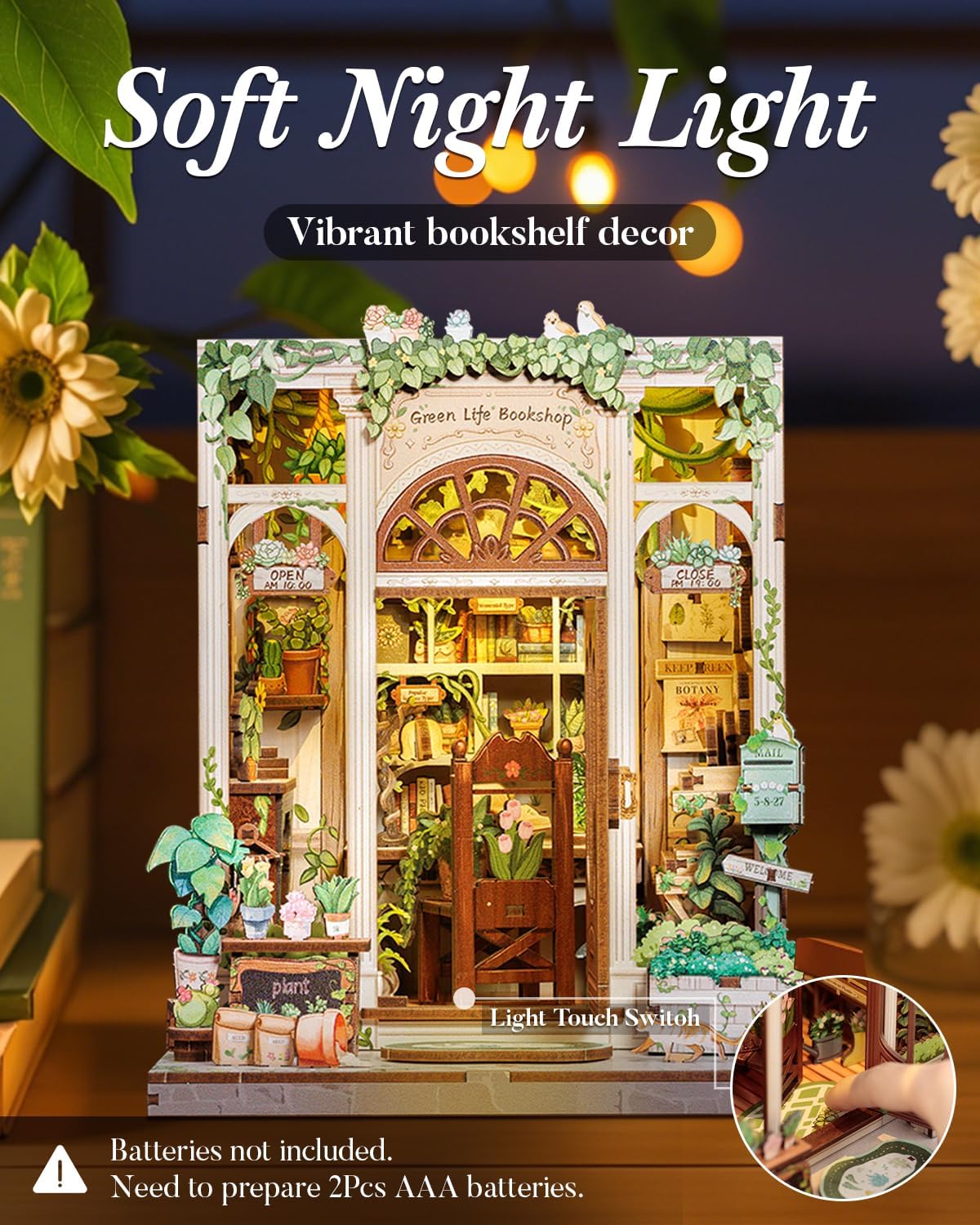 Cutefun Book Nook Kit, Bach Strings Musical Instrument Store - Green Life Bookshop - image 2