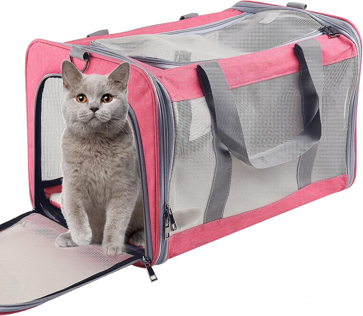 ATVobi Portable Cat Carrier for Small to Large Cats, Soft - 18.5"L x 11.8"W x 11.8"H / Pink