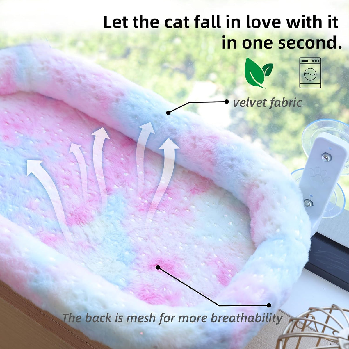 Foldable Cat Window Perch - Multicolor / XL (25.1'L x11.2'W x7.8'H) - image 3