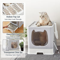 Vealind Covered Litter Box with Lid - image 2