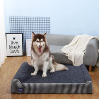 Laifug Orthopedic Memory Foam Extra Large Dog Bed Pillow Durable - 50.0"L x 36.0"W x 10.0"Th / Black and White Plaid - image 3