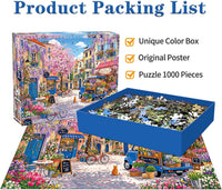 1000 Piece Jigsaw Puzzle, French Riviera Flower Market - Flower Town - image 2