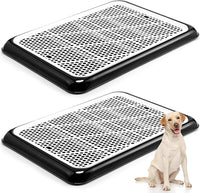 Mifoci 2 Pcs Dog Pee Pad Holder Potty Tray Portable Dog Litter Box Toilet Training for Indoor Outdoor Small Medium Large Pet Puppy(25.6 x 18.9 Inch)