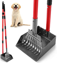 Pooper Scooper for Dogs, Sturdy Stainless Steel Rake & Tray Set – Essentials for Dogs