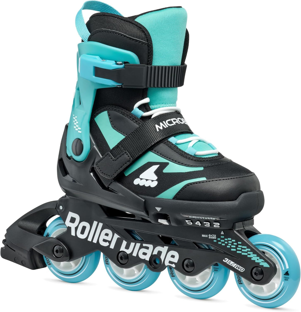 Rollerblade Microblade adjustable kids inline skate in black and red