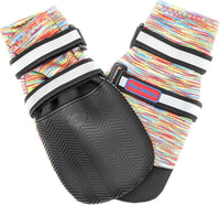 All Weather Neoprene Paw Protector Dog Boots with Reflective Straps - Multicolor / XXL