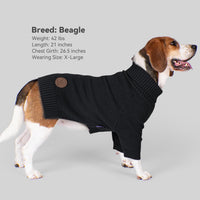 Dog Sweater Long Sleeve Warm Knit Sweaters for Small Dogs Cats Boy – Essentials for Dogs - Black / XXX-Large - image 2