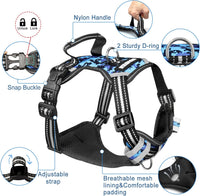 WINSEE Dog/Pet Harnesses No Pull with Dog Collar - Large / Blue Camo - image 4