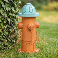 7.8" H Metal Potty Training Fire Hydrant for Dogs to Pee On Indoor - 16" blue & orange