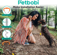 Petbobi Dog Tie Out Cable and Stake - 20 ft (120 lbs) / Black - image 3