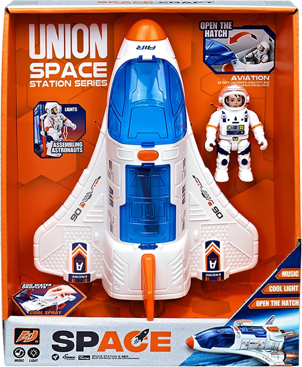 Wbzle space ship toy with astronaut figure, opening cockpits and telescopic arm - view 3