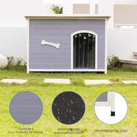 Large Solid Wooden Dog House,Suitable for Both Indoor and Outdoor, Suitable for Large Dogs and Animals of The Following Size, Easy to Clean,Can DIY,45.75" W x 31.25" D x 32.5" H
