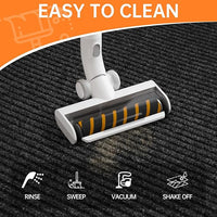 Indoor Outdoor Door Mat, 6' x 4' Doormat for Entryway, Rubber Backing Non Slip Front Door Mat Outside Entrance, Super Absorbent Commercial Floor Mat for Home Office, Black
