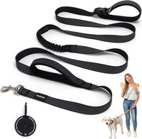 Hands Free Dog Leash, Waist & Crossbody 2-in-1 for Jogging & Hiking – Essentials for Dogs - Black / Large (8–10FT)